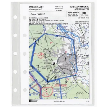 Pack of 10 transparent sleeves for VAC binder for airplane pilots | BAYO