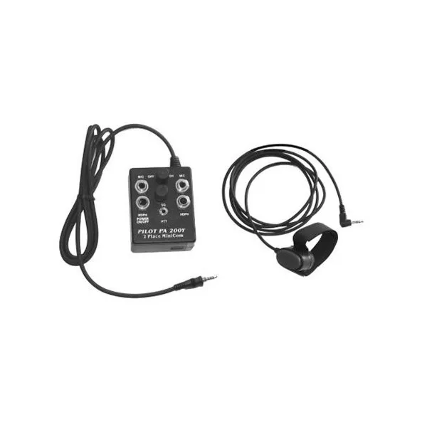 Pilot Communications Intercom for 2 Headsets PA200Y for airplane pilots | BAYO