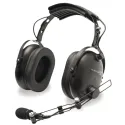 Flightcom 4DX Classic Headset: dual aviation jack - passive - straight cable for airplane pilots | BAYO