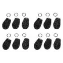 Pack de 12 bonnettes micro avec anneaux (Small)