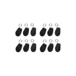 Pack de 12 bonnettes micro avec anneaux (Small)