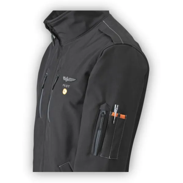 Design 4 Pilots Black Windbreaker for airplane pilots | BAYO