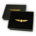 Medium Design 4 Pilots badge - Gold or Silver for airplane pilots | BAYO