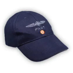 Blue Cotton Pilot Cap - DESIGN 4 PILOTS for airplane pilots | BAYO