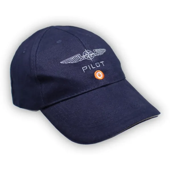 Blue Cotton Pilot Cap - DESIGN 4 PILOTS for airplane pilots | BAYO
