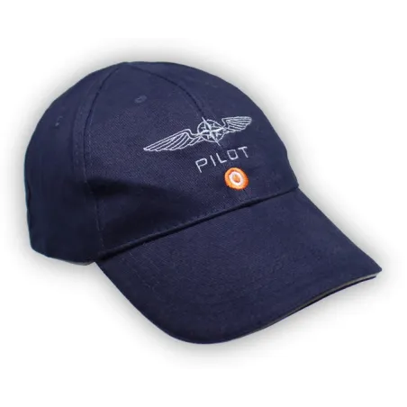 Casquette pilote coton bleue