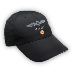 Casquette pilote microfibre noire