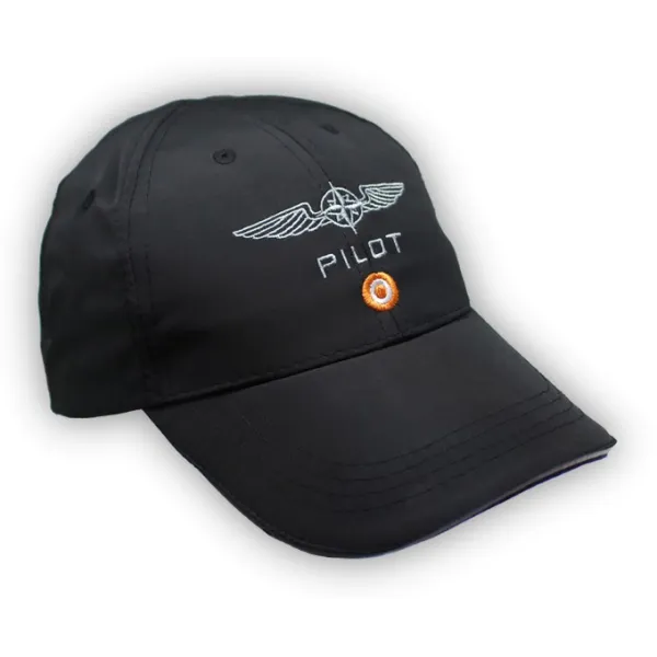 Pilot cap black microfiber - DESIGN 4 PILOTS for airplane pilots | BAYO