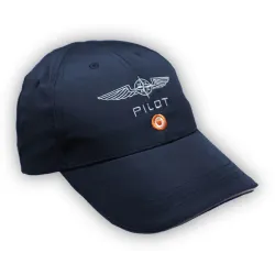 Casquette pilote microfibre bleue