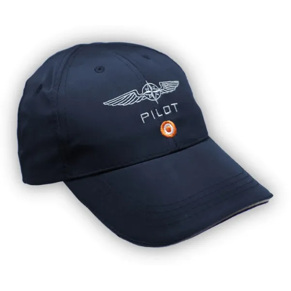 Casquette pilote microfibre bleue
