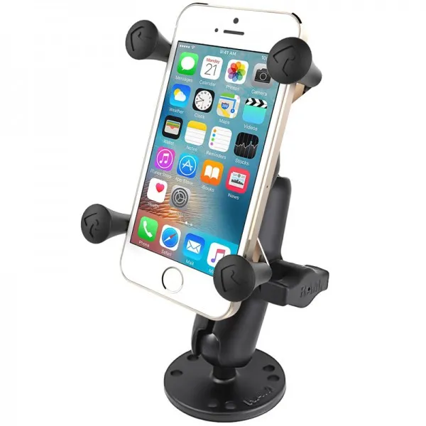 Support universel X-Grip® UN7 pour smartphone  5" base rond