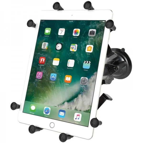 Twist-Lock™ suction mount with X-Grip® UN9 for 9" to 10" tablets for airplane pilots | BAYO