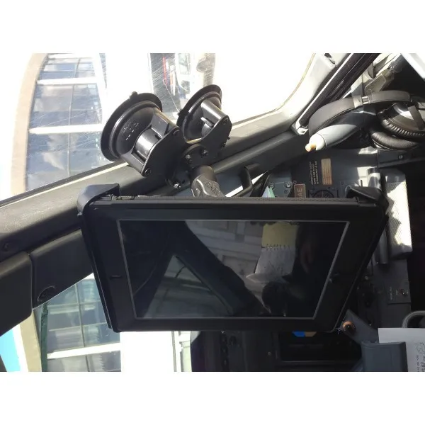 Universal Tab-Tite™ Twist-Lock™ double suction mount for Apple iPad 1,2,3,4 for airplane pilots | BAYO