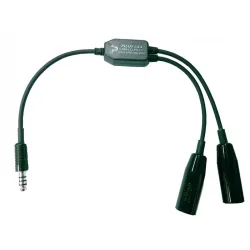 Adaptateur DUAL pour casque d’Hélicoptère/Militaire