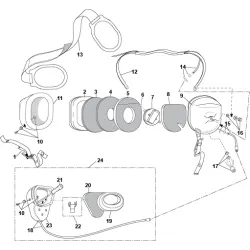 Cord assy mic 3 pin plug David Clark - 1