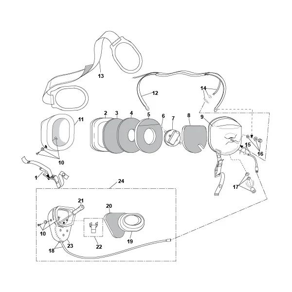 3-Pin Microphone Cable for David Clark Aviation Headset for airplane pilots | BAYO