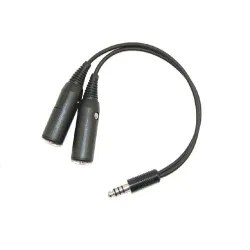 Adaptateur casque avion femelle vers hélico NATO US male Pilot Communications - 1