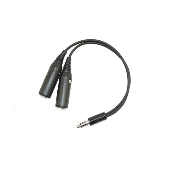 Adaptateur casque avion femelle vers hélico NATO US male Pilot Communications - 1