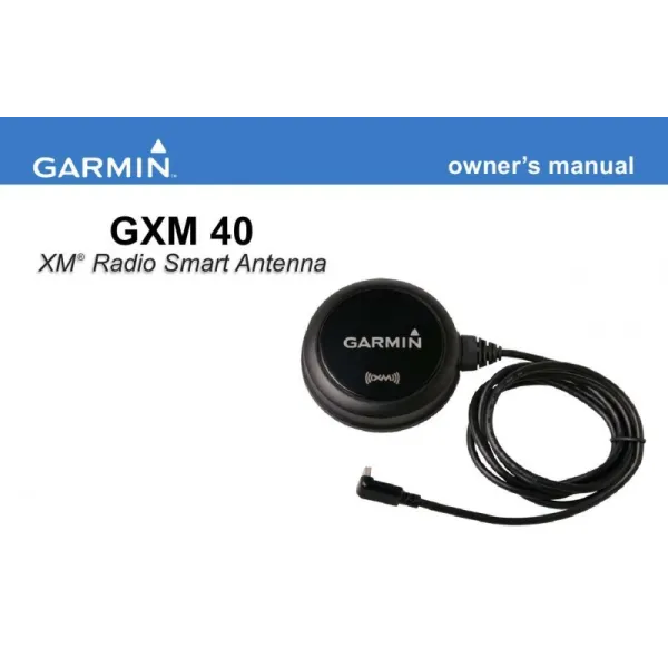 Manuel d`utilisation pour GXM 40 (en anglais) Garmin - 1
