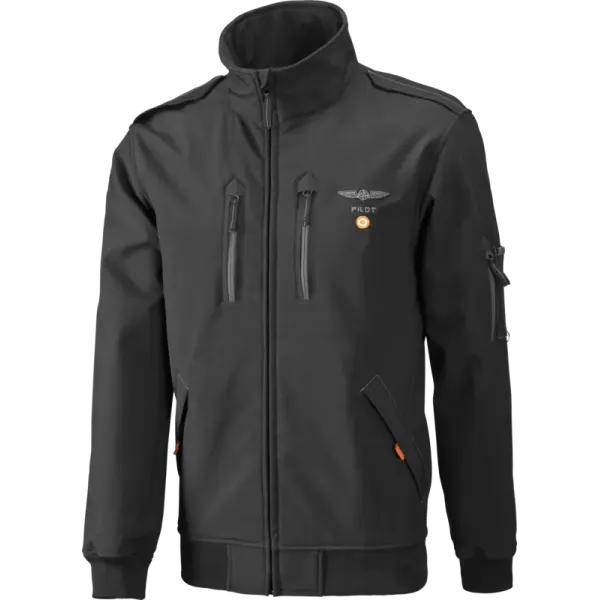 Design 4 Pilots Black Windbreaker for airplane pilots | BAYO