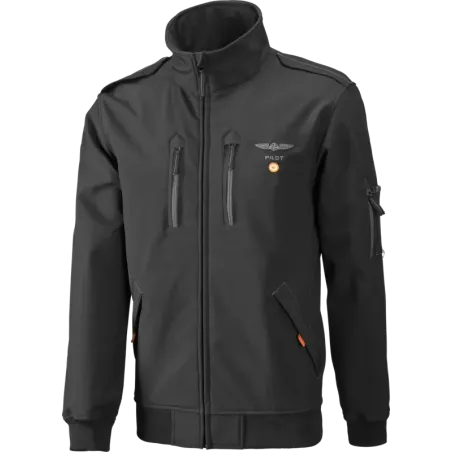 Design 4 Pilots Black Windbreaker for airplane pilots | BAYO