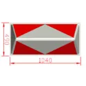 Red and White Dihedral Marker - Runway End Delimitation for airplane pilots | BAYO