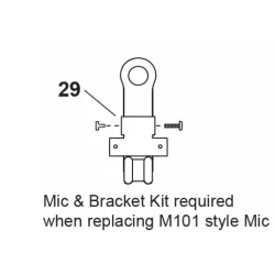 Mic & Bracket Kit w/DC-87 for airplane pilots | BAYO