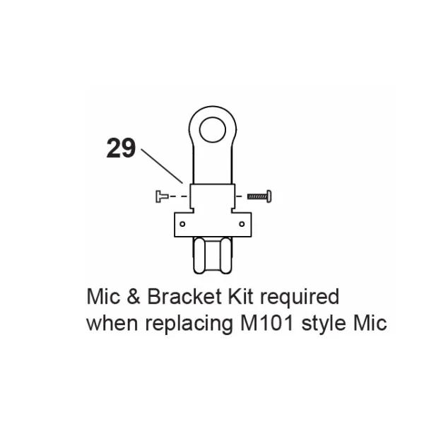 Mic & Bracket Kit w/DC-87 pour pilotes d'avion | BAYO