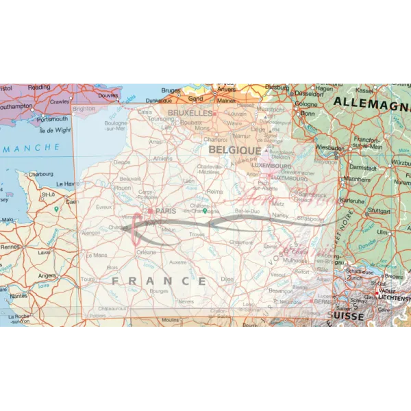 Laminated North-East Map - IGN for airplane pilots | BAYO