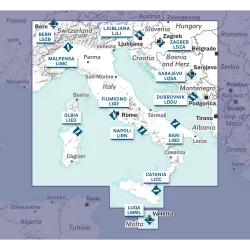 Italy | VFR Chart AIRMILLION for airplane pilots | BAYO