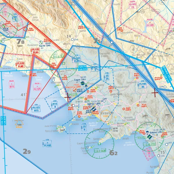 Carte VFR AIRMILLION Italie Bosnie Croatie Malte Monténégro et Slovénie 2025 Echelle de 1 1000000