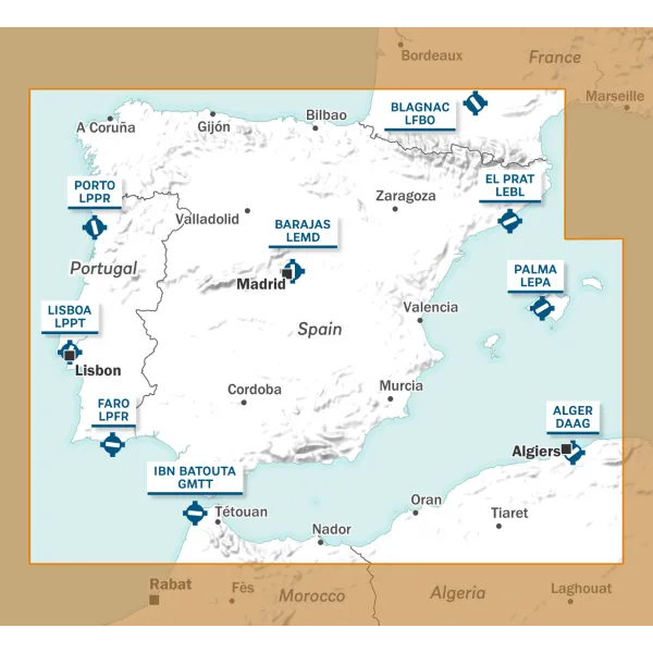 Iberia | VFR Chart AIRMILLION for airplane pilots | BAYO