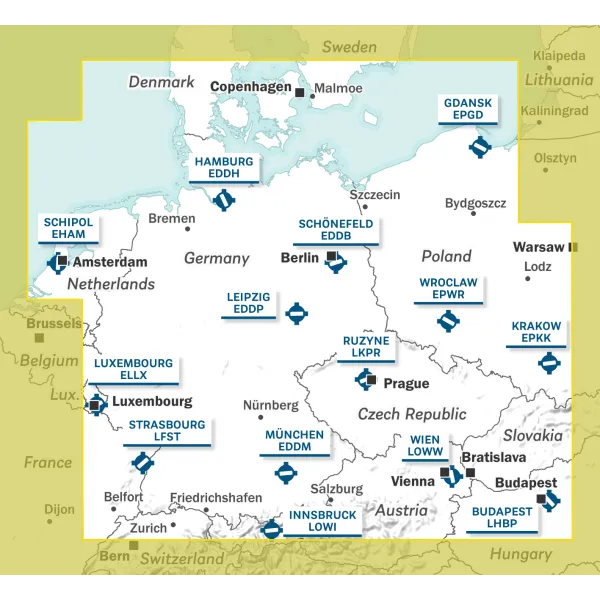 Germany | VFR Chart AIRMILLION for airplane pilots | BAYO