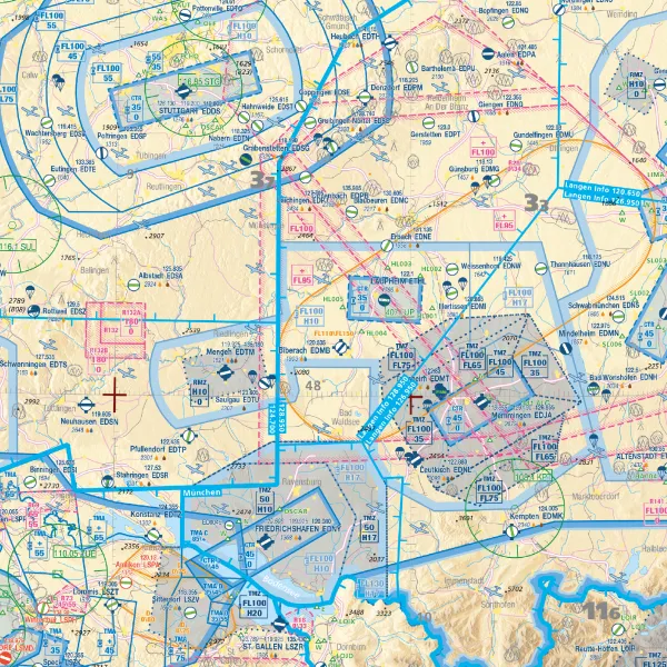 Carte VFR AIRMILLION Centrale Europe 2025 Echelle de 1 1000000