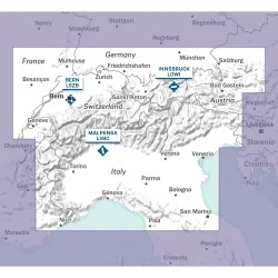 Carte VFR AIRMILLION Les Alpes 2025 Echelle de 1 500000