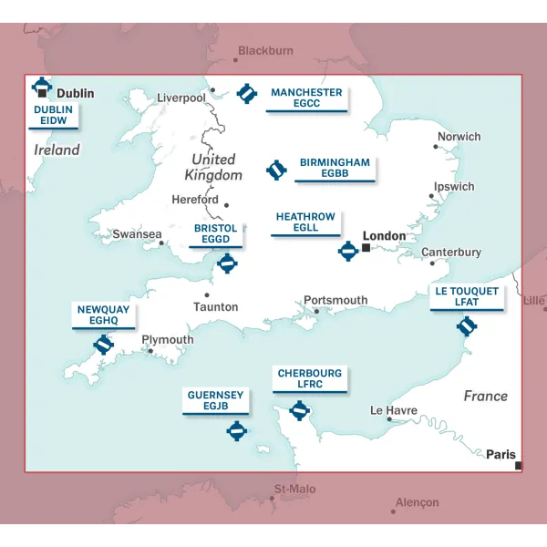 ZOOM Southern UK | VFR Chart AIRMILLION for airplane pilots | BAYO
