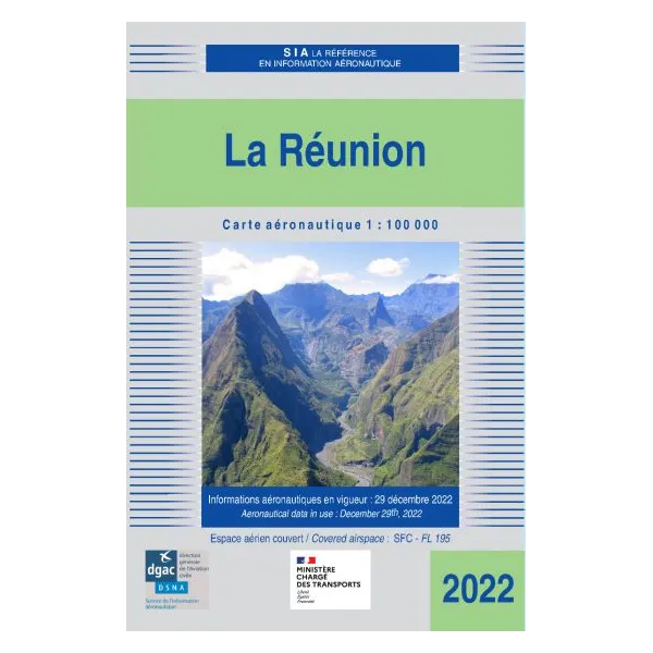 Carte VFR SIA La Réunion au 1:100000 - 2022