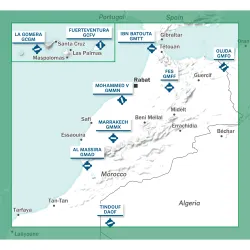 Carte VFR AIRMILLION Maroc et Îles Canaries 2025 Echelle de 1 1000000