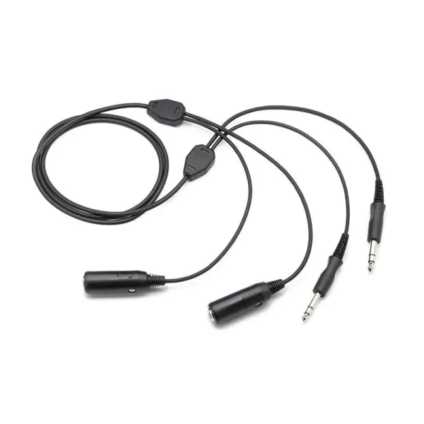 1.5m Stereo Aviation Headset Extension Cable Dual Jack for airplane pilots | BAYO