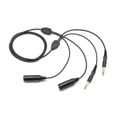 1.5m Stereo Aviation Headset Extension Cable Dual Jack for airplane pilots | BAYO