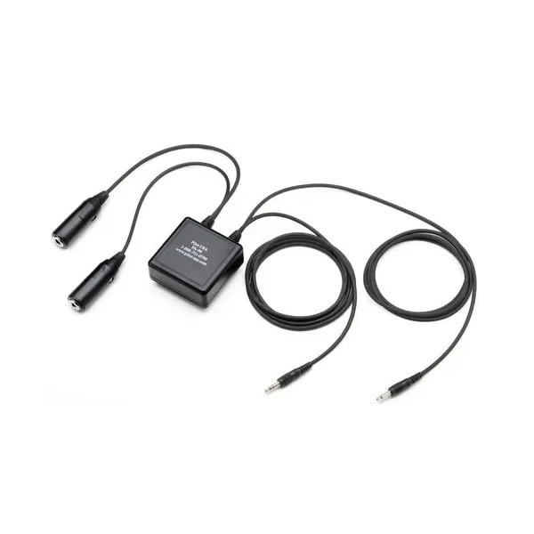 Adaptateur casque avion double jack femelle vers jacks audio PC