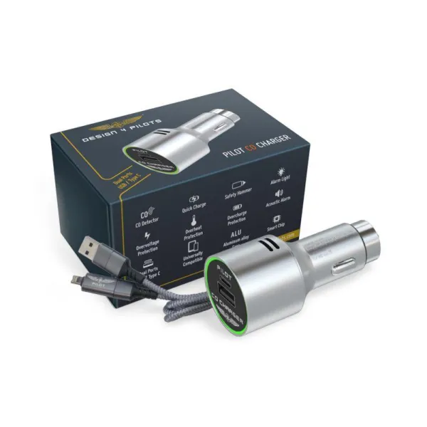Cigarette lighter charger and CO detector for airplane pilots | BAYO