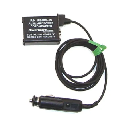 Cigarette Lighter Cable for David Clark XL Series Battery Case (Old Model) for airplane pilots | BAYO