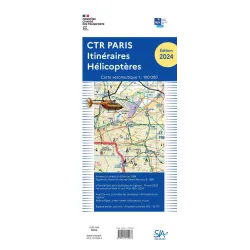 Carte VFR SIA Itinéraires Hélicoptères (Paris CTR 2 et 3) au 1:100000 2024