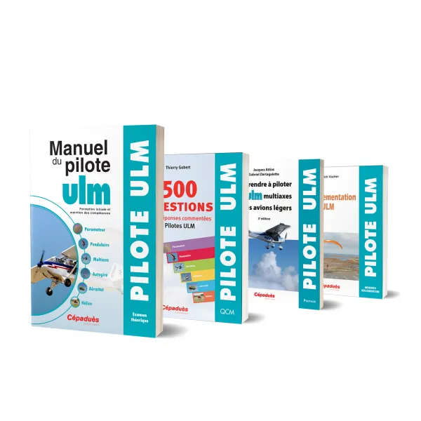 ULM Pack: ULM Pilot Manual + 500 Questions + Learn to Fly + Regulations for airplane pilots | BAYO