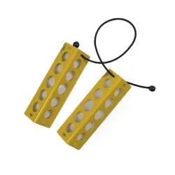 Cales de roues de voyage jaunes