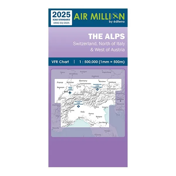 Zoom 500 Alps | VFR Chart AIRMILLION" for airplane pilots | BAYO