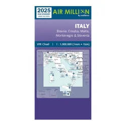 Italy | VFR Chart AIRMILLION for airplane pilots | BAYO