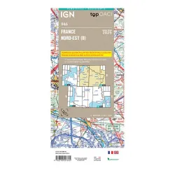 Cartes plastifiées 2025 Nord Est IGN OACI VFR Régionales verso Echelle 1 500000