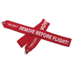 Plastic Remove Before Flight Ribbon with Ring for airplane pilots | BAYO